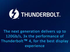 Następna generacja Thunderbolt obiecuje do 80 Gbps transferu danych i do 120 Gbps dla wyświetlaczy. (Image via Intel)