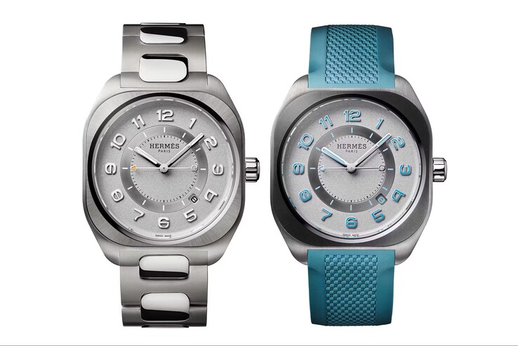Hermes H08 Saint-Cyr i jasnoszary model charakteryzują się wodoodpornością 100 m (10 barów) (źródło zdjęcia: Hermes)