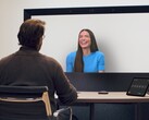 Użytkownik testuje połączenia wideo 3D Google Beam na I/O 2025 (źródło zdjęcia: Google)