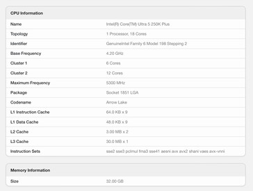 Intel Core Ultra 5 250K Plus posiada dwa dodatkowe rdzenie.