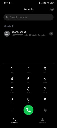 Dialer telefoniczny HyperOS