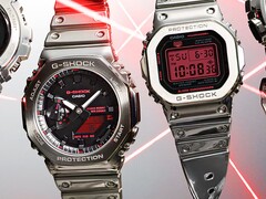 Nowe zegarki Casio G-Shock Fine Metallic mają czerwone wyświetlacze