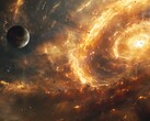 Obraz przedstawiający planetę w pobliżu czarnej dziury. (Źródło zdjęcia: Kyraxys - Pixabay)