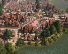 Obraz przedstawiający budynki z gry Farthest Frontier, która jest obecnie przeceniona o 50% na Steamie.
