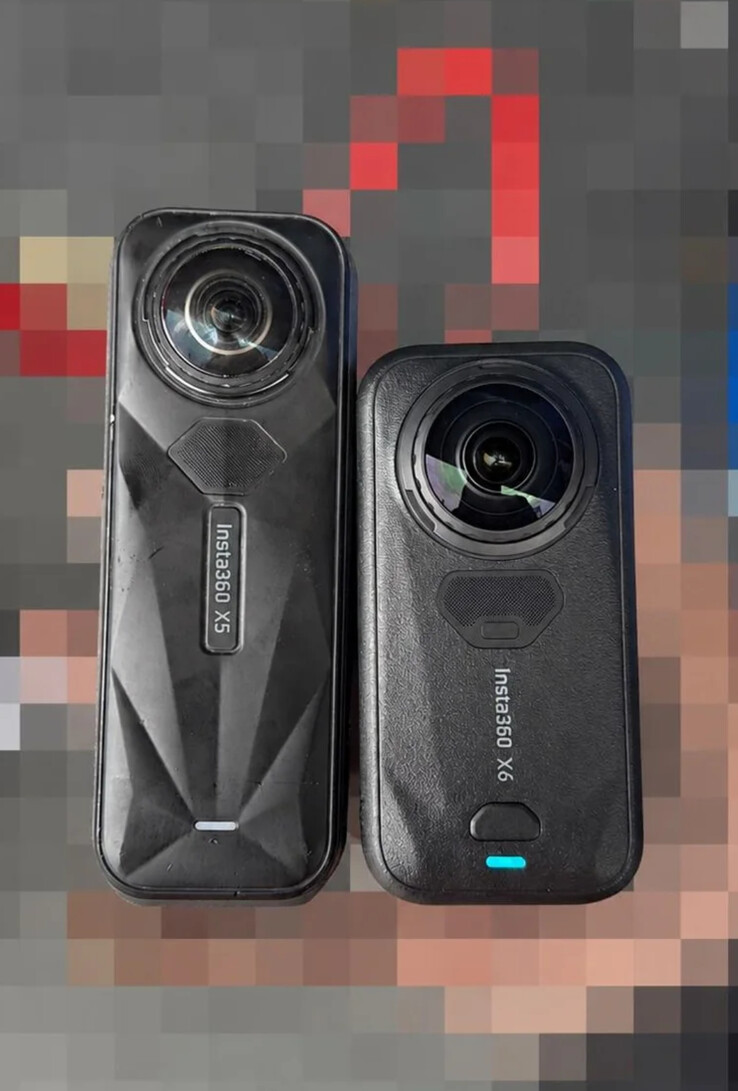 Modele Insta360 X5 i Insta360 X6, od lewej do prawej.