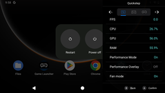 Pasek boczny pokazuje wydajność i wykorzystanie systemu (Źródło obrazu: Notebookcheck)