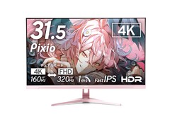 Monitor gamingowy Pixio PX32UF 4K IPS jest dostępny w kolorach różowym, niebieskim, czarnym i białym.