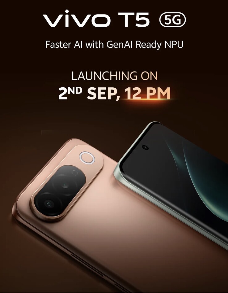 Zdjęcia promocyjne modelu Vivo T5 5G.