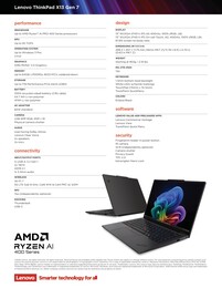 Specyfikacja Lenovo ThinkPad X13 G7 AMD.