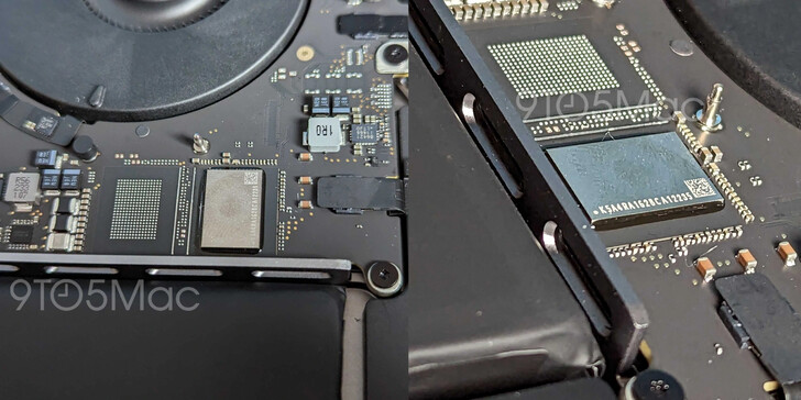 W nowym MacBooku Pro z M2 Pro zastosowano mniejszą ilość pamięci NAND o dużej gęstości, co skutkuje wolniejszymi prędkościami dysków SSD. (Źródło obrazu: 9to5Mac)