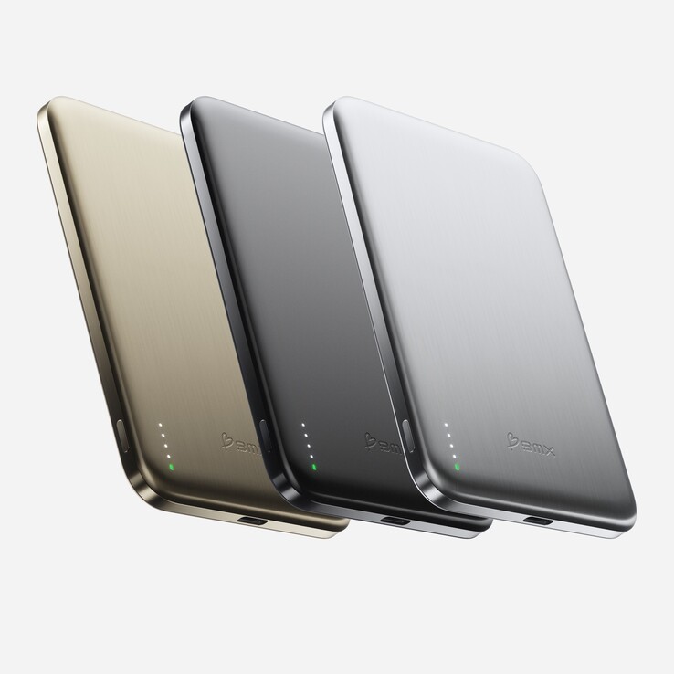 Power bank BMX SolidSafe Air Qi2 jest dostępny w kolorze złotym, czarnym i srebrnym.