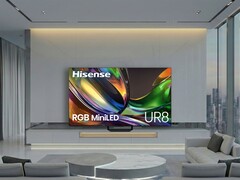 Telewizory Hisense UR8 (na zdjęciu) i UR9 RGB MiniLED zostaną zaprezentowane na targach CES 2026. (Źródło zdjęcia: Hisense)