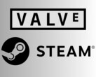 Logo Valve i Steam (Źródło obrazu: Valve Corporation, domena publiczna, za pośrednictwem Wikimedia Commons, DemonDays64, modyfikacja pliku Valve Corporation, domena publiczna, za pośrednictwem Wikimedia Commons)