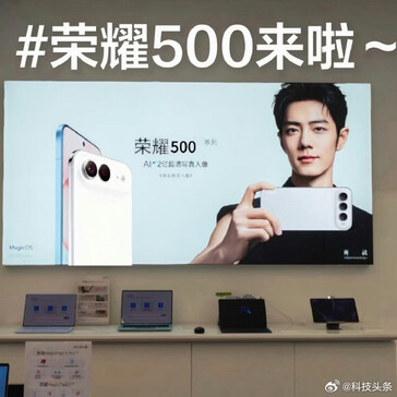 Rzekomy plakat promocyjny serii Honor 500 (źródło zdjęcia: Tech Headlines na Weibo)