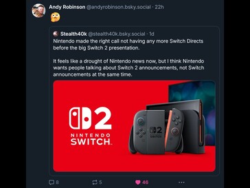 Odpowiedź Andy'ego Robinsona BlueSky na Switch Direct (źródło obrazu: zrzut ekranu, konto Andy'ego Robinsona BlueSky)