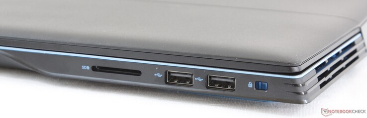 prawy bok: czytnik kart pamięci, 2 USB 2.0, Noble lock