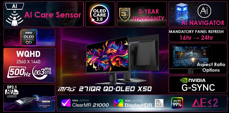 MSI MPG 271QR X50. (Źródło obrazu: MSI)
