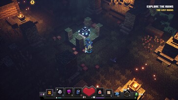 Na zdjęciu: Zrzut ekranu z rozgrywki w grze Minecraft Dungeons.