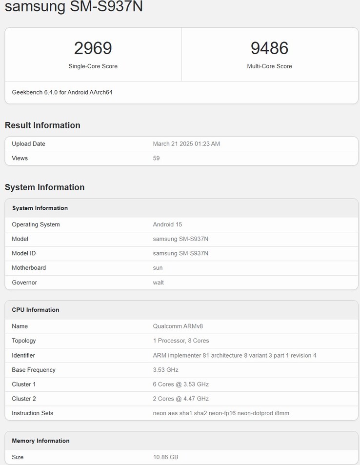 Lista Geekbench, która jest w centrum uwagi (źródło obrazu: Geekbench)