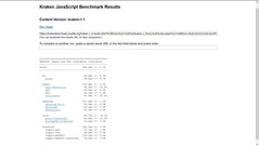 Kraken JavaScript Benchmark