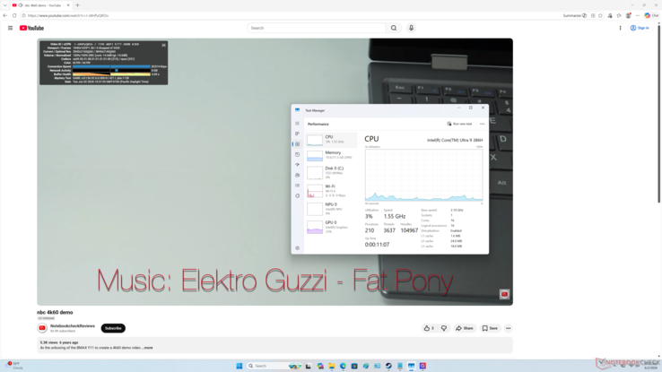 odtwarzanie wideo 4K60 bez spadków klatek. LatencyMon nie działał poprawnie w systemie z powodu problemów z podpisywaniem sterowników, nawet po wyłączeniu tej funkcji