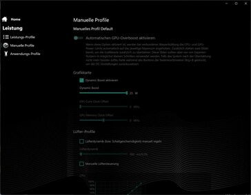 Ręczny profil wentylatora