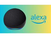 Obraz promocyjny dla Amazon Echo z głębokim gradientowym tłem i logo asystenta Alexa AI. (Źródło obrazu: Amazon)