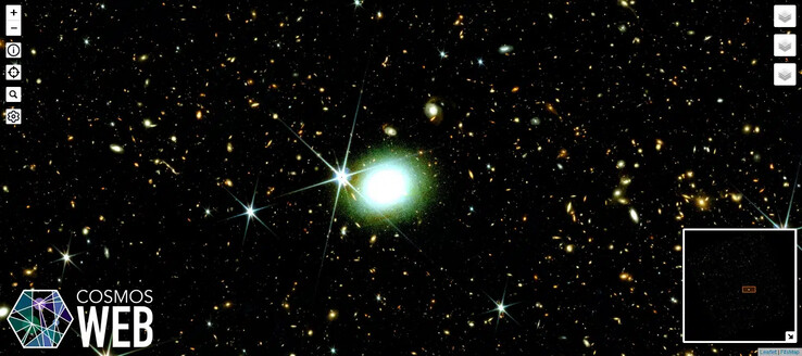 Przykład tego, co można zobaczyć na tej mapie. (Źródło obrazu: COSMOS-Web)