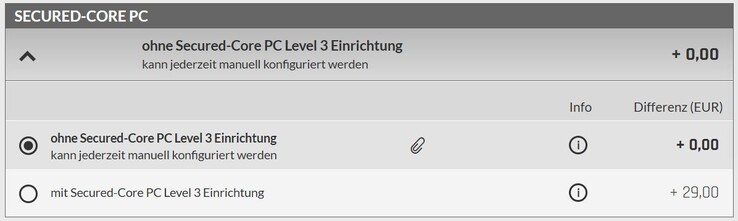 Konfiguracja wstępna Secured-Core PC Level 3 kosztuje 29 euro