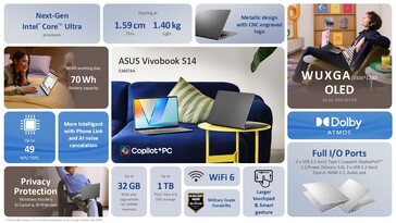 Asus Vivobook S14/S16 w wariancie Intel (źródło zdjęcia: Asus)