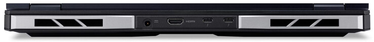 Tył: port zasilania, HDMI 2.1, 2x Thunderbolt 4 (USB-C; Power Delivery, DisplayPort)