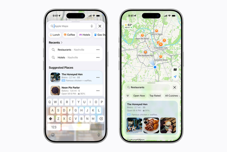 Reklamy Apple Business w aplikacji Apple Maps