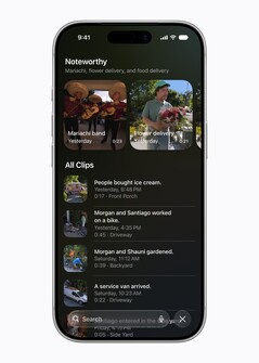 Apple System inteligentny potrafi rozpoznać interesujące fragmenty nagrań z kamer i dodać do nich opis tekstowy.