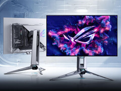Asus ROG Swift OLED PG27AQWP-W ma półprzezroczystą konstrukcję, w przeciwieństwie do wielu podobnych monitorów. (Źródło obrazu: Asus)