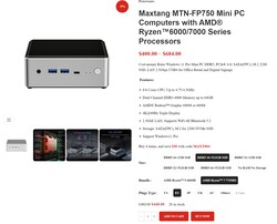 Konfiguracje Maxtang MTN-FP750 (źródło: Maxtang)