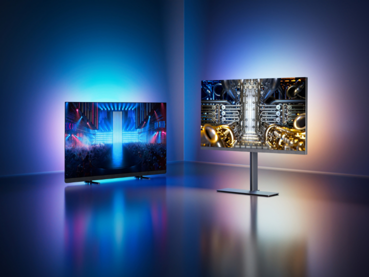 Telewizory Philips OLED+909 i OLED+959 Ambilight. (Źródło zdjęcia: Philips)