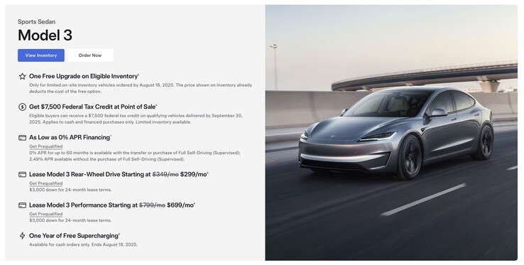 Promocja darmowego doładowania Modelu 3 kończy się 18 sierpnia. (Źródło zdjęcia: Tesla)