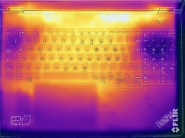 Temperatura powierzchni podczas testu obciążeniowego (góra)