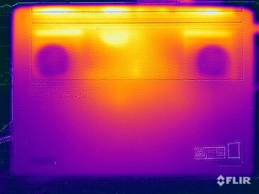 Temperatury powierzchni podczas testów obciążeniowych (na dole)