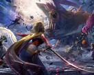 Klucz do gry Dissidia Duellum Final Fantasy przedstawiający wiele postaci z Final Fantasy.