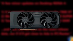 AMD Radeon RX 7700 XT posiada 12 GB pamięci GDDR6 VRAM i 54 jednostki obliczeniowe. (Źródło: AMD/Moore&#039;s Law Is Dead-edited)