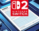 Logo Switch 2 jest pokazane powyżej makiety ankiety Nintendo (źródło obrazu: Nintendo of America z poprawkami)