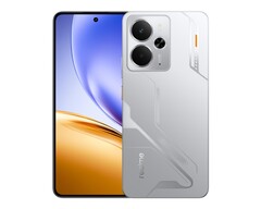 Realme 14 5G, tutaj w kolorze Mecha Silver, można zanurzyć w wodzie na głębokość do 2,5 metra na 30 minut (źródło zdjęcia: Realme)