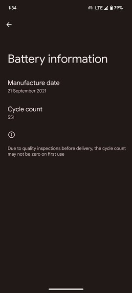 Nowo dodana strona informacji o baterii w telefonach Pixel pokazuje liczbę cykli ładowania
