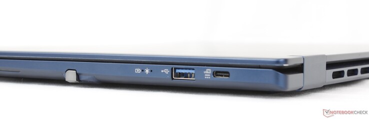 Prawa strona: Rysik, USB-A (5 Gbps), USB-C 4.0 z Power Delivery + DisplayPort