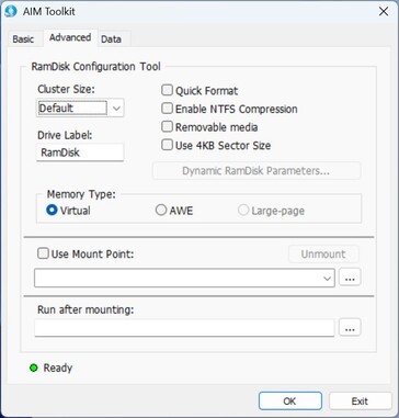 AIM Tookit: Opcje zaawansowane