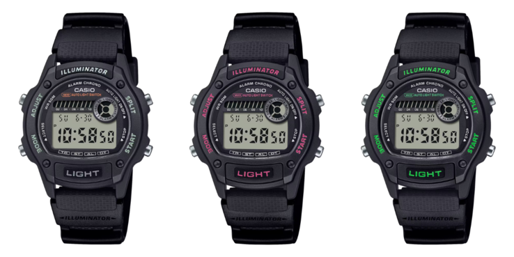 Od lewej do prawej: Casio W220H-1AV, W220H-1A2V i W220H-1A3V. (Źródło zdjęcia: Casio)
