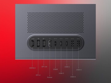 Pokazano łączność monitora Lenovo Yoga Pro 27UD-10 4K OLED (źródło obrazu: Lenovo PR)