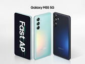 Samsung zaprojektował Galaxy M55 w zielonym i niebieskim wykończeniu (Źródło obrazu: Samsung)