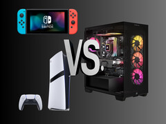 Grafika przedstawiająca gry na PC i konsole (Źródło zdjęcia: Nintendo of America, Sony PlayStation, Corsair Gaming ze zmianami)